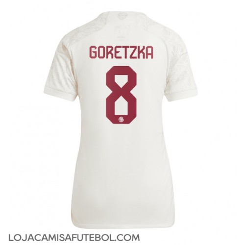 Camisa de Futebol Bayern Munich Leon Goretzka #8 Equipamento Alternativo Mulheres 2023-24 Manga Curta